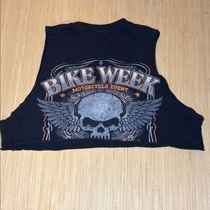 Cropped 77th Bike Week Graphic Tank Daytona Beach 2018 Harley Davidson style